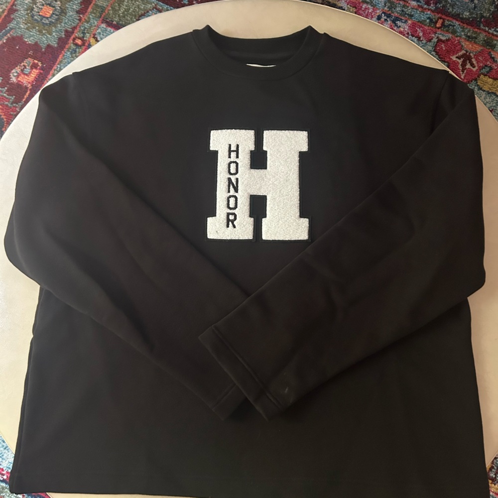 Honor the Gift Campus Crewneck- Black
